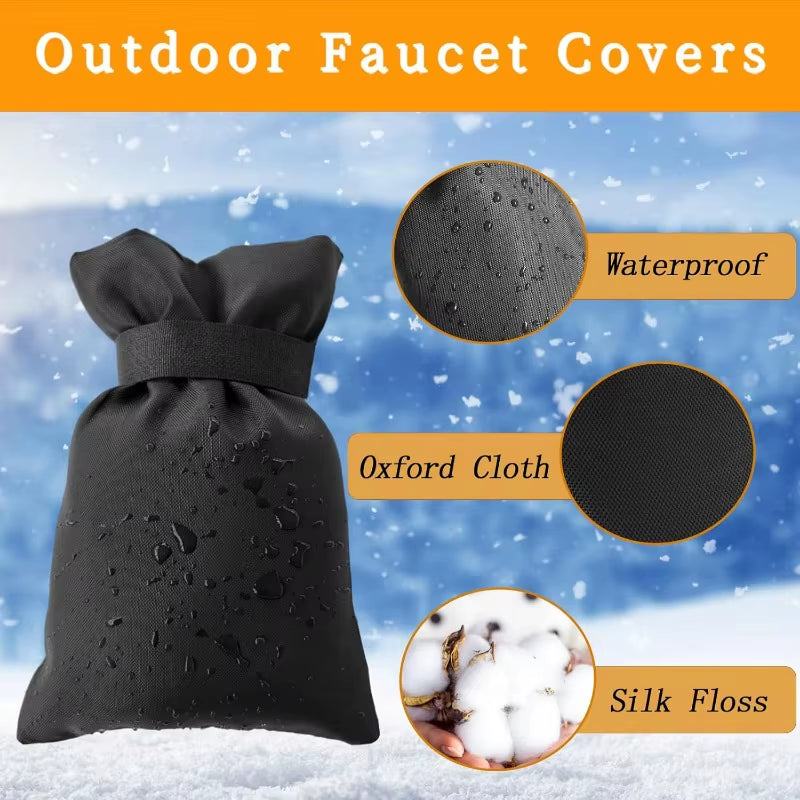 Outdoor Faucet Covers Winter Freeze Protection Upgraded Thicken Garden Faucet Socks Waterproof Reusable Hose Insulated Spigot