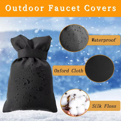 Outdoor Faucet Covers Winter Freeze Protection Upgraded Thicken Garden Faucet Socks Waterproof Reusable Hose Insulated Spigot