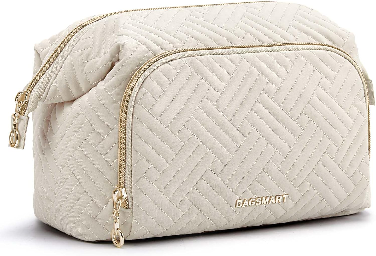 Travel Makeup Bag, Cosmetic Bag Make up Organizer Case,Large Wide-Open Pouch for Women Purse for Toiletries Accessories Brushes