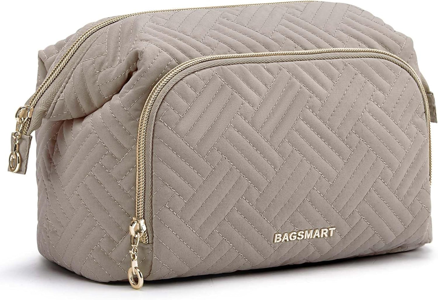 Travel Makeup Bag, Cosmetic Bag Make up Organizer Case,Large Wide-Open Pouch for Women Purse for Toiletries Accessories Brushes