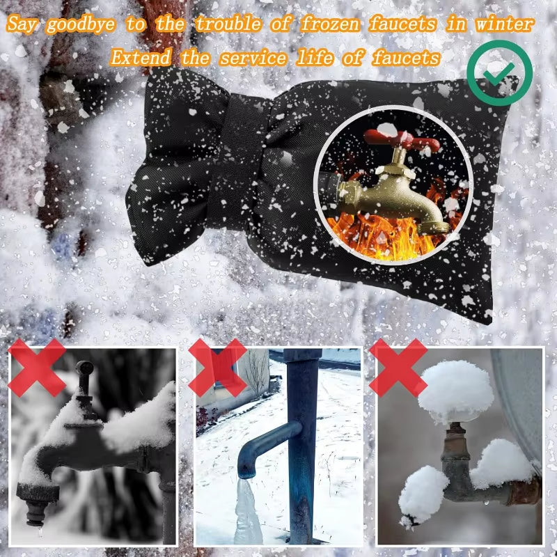 Outdoor Faucet Covers Winter Freeze Protection Upgraded Thicken Garden Faucet Socks Waterproof Reusable Hose Insulated Spigot